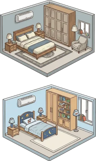2 Rooms